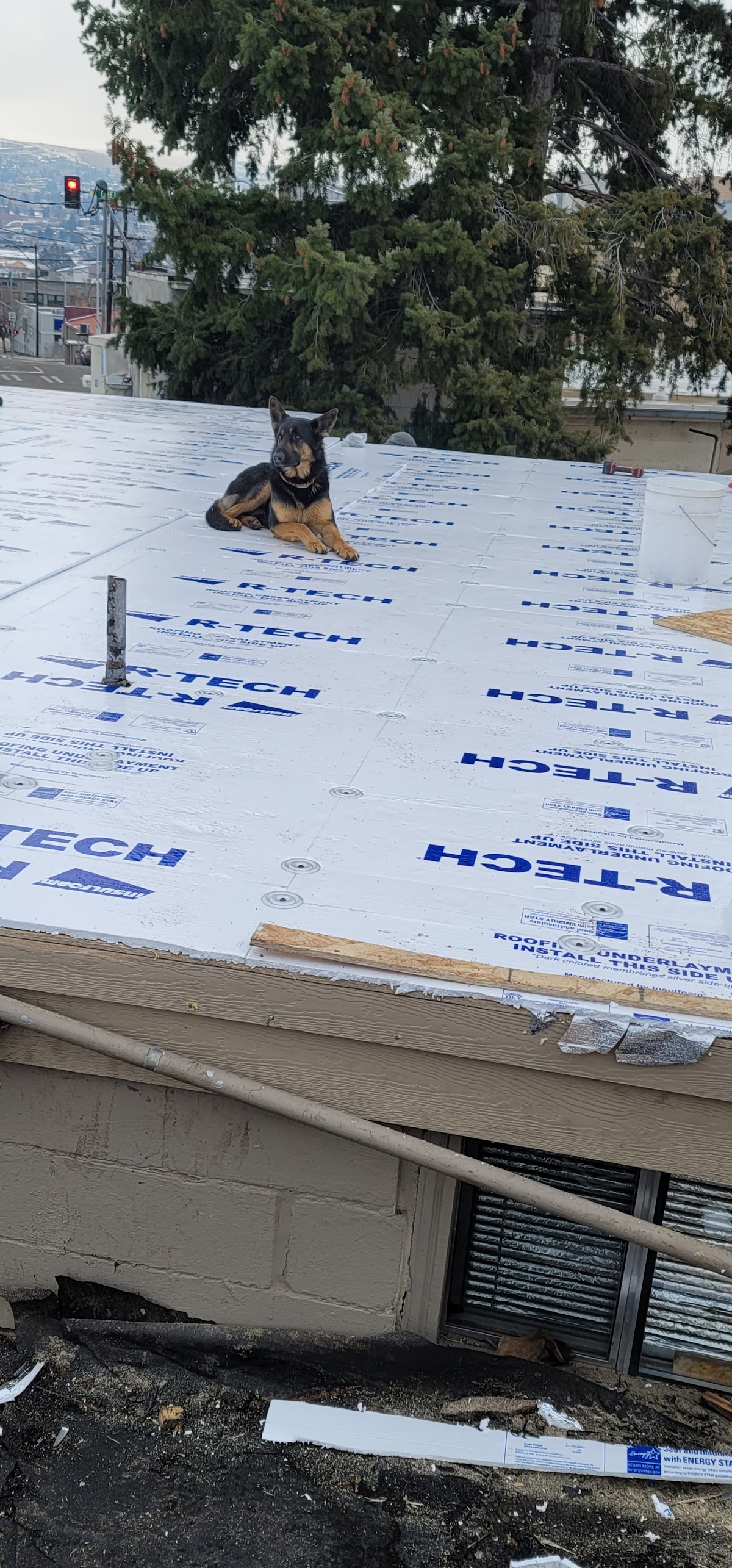 A flat-roof job over the East Wenatchee hillside